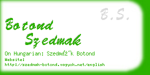 botond szedmak business card